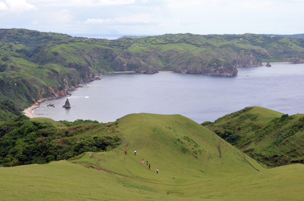 Azores whale watching Blue crater lake surrounded by green hills in Azores