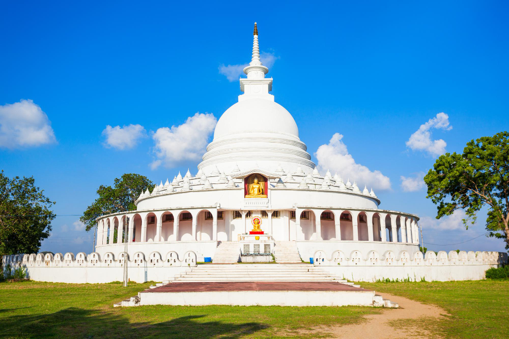 Ruwanwelisaya sacred stupa at dawn Anuradhapura ancient city Sri Lanka